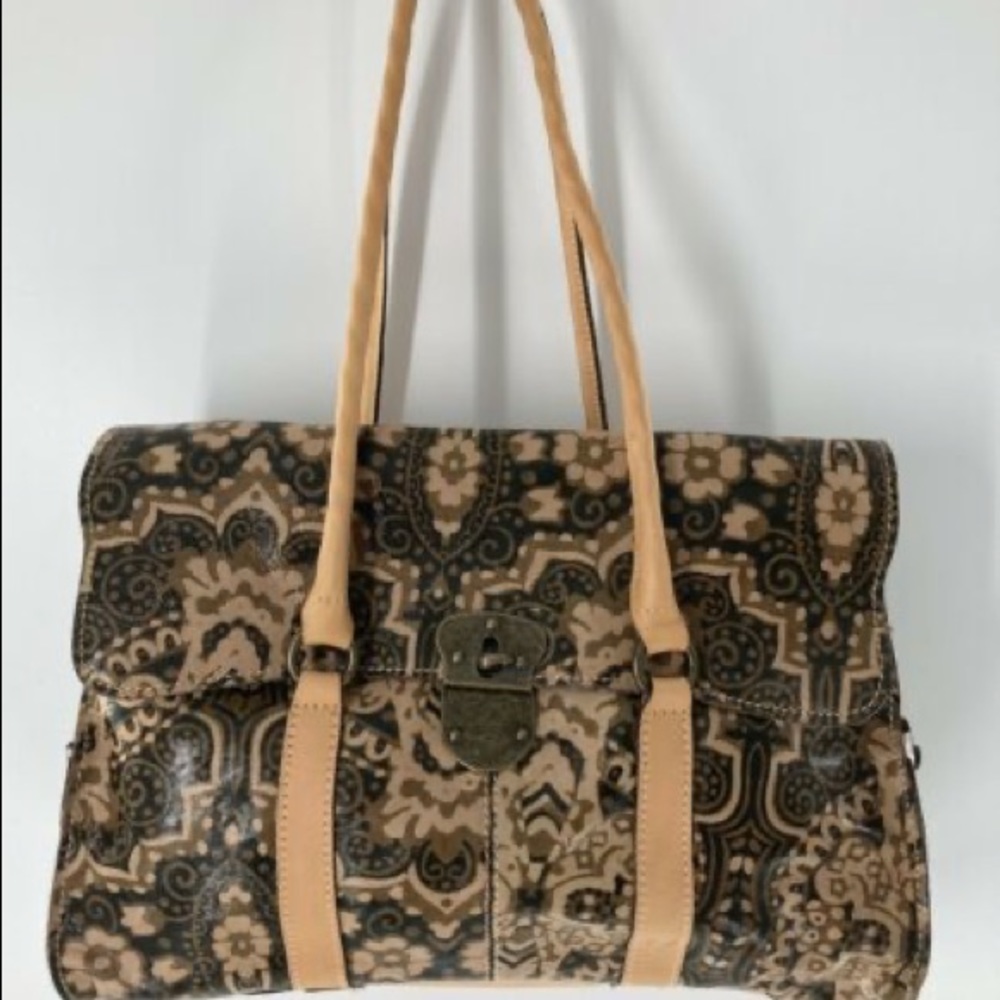 Patricia Nash Browntone Floral Design Bag